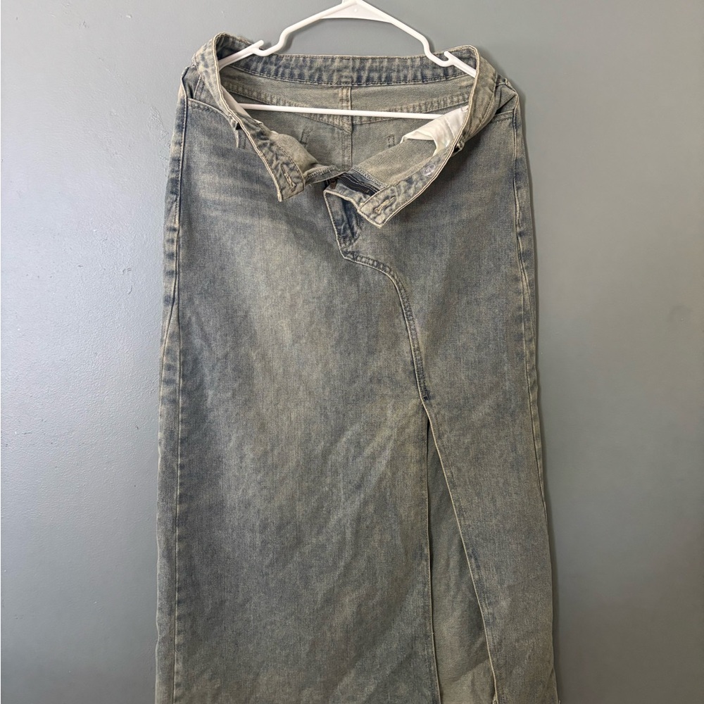 Denim Wrap Skirt